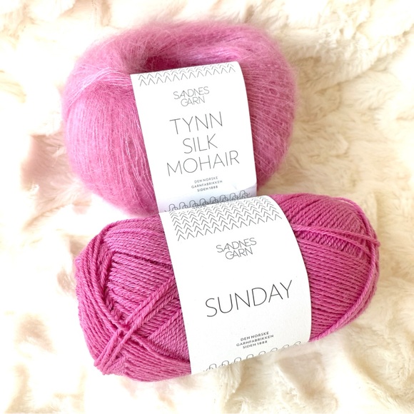 Sandnes Garn Other - SANDNES GARN Sunday Yarn + Tynn Silk Mohair Yarn New 2 Skeins